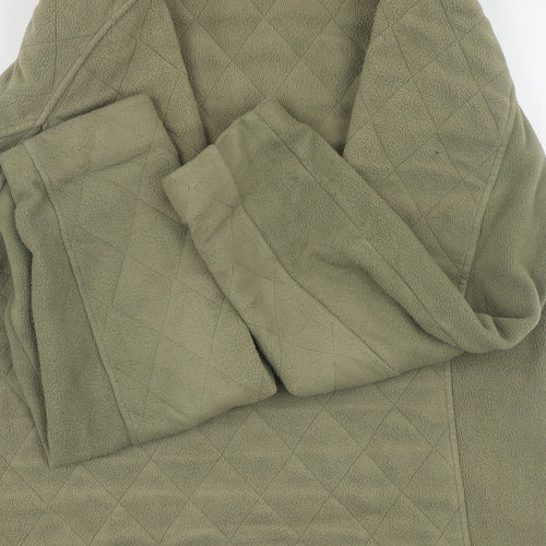 Women's Green Quilted Barbour Jacket Size UK 14 - Full Zip Fleece