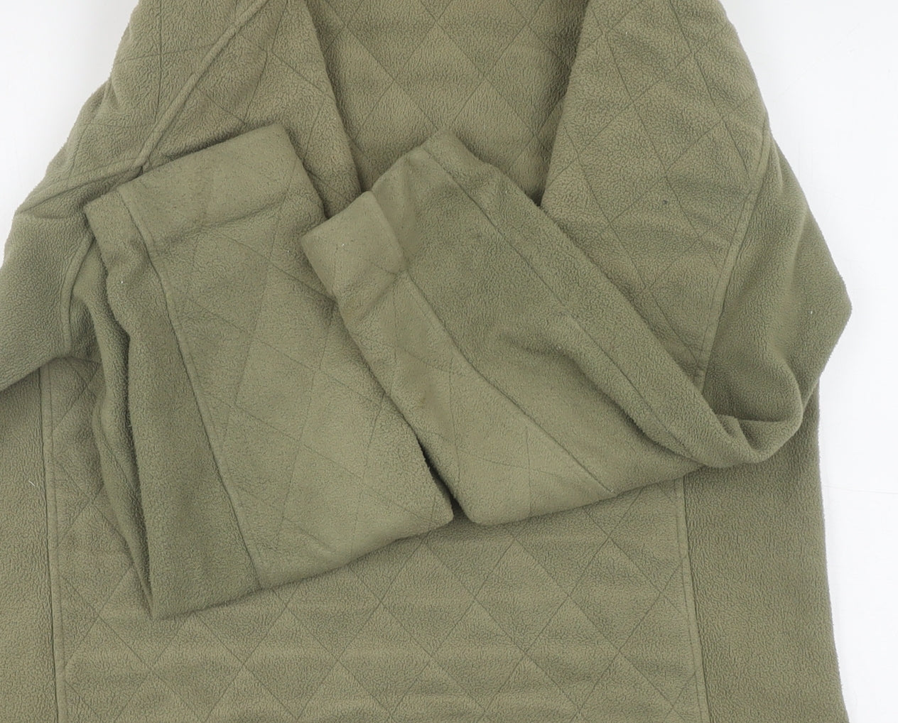 Women's Green Quilted Barbour Jacket Size UK 14 - Full Zip Fleece