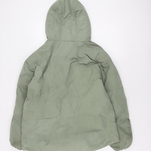 MISSPAP Green Puffer Jacket Women Size 8 Casual