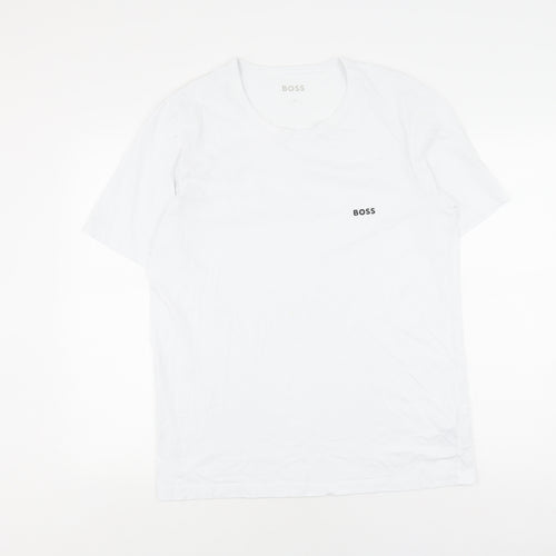 HUGO BOSS Men's White XL Crew Neck T-Shirt