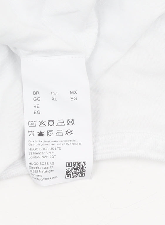 HUGO BOSS Men's White XL Crew Neck T-Shirt