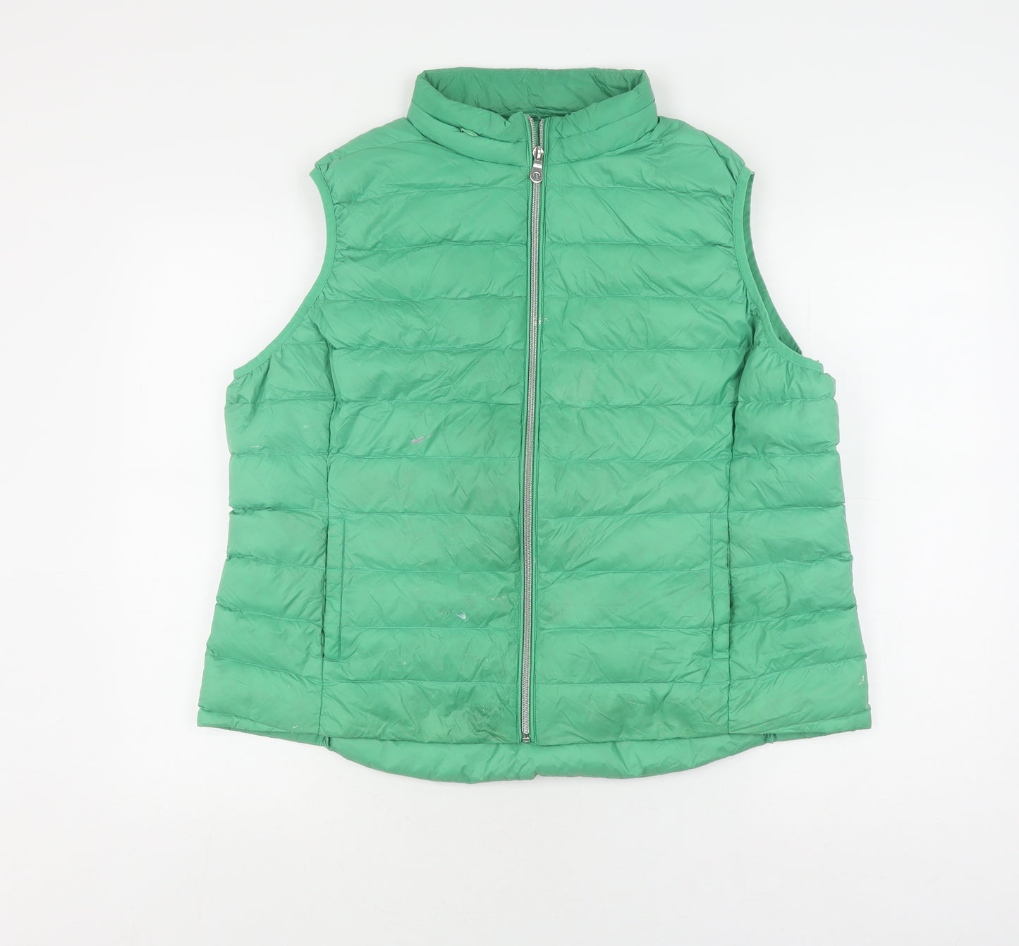 Marks and Spencer Women's Green Size 20 Puffer Waistcoat