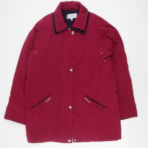 EWM Women's Purple Jacket Size 16, Mid-Length, Stylish