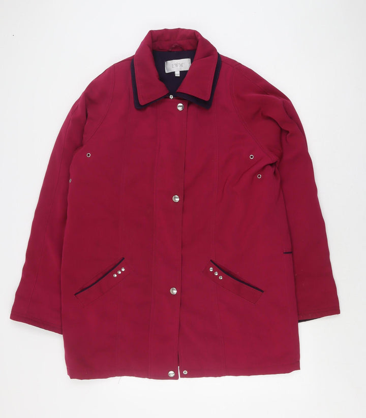 EWM Women's Purple Jacket Size 16, Mid-Length, Stylish