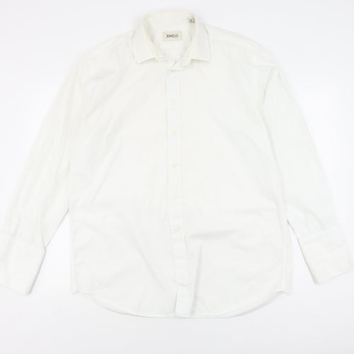 Jonelle Men's White Button-Up Casual Shirt, Size 15.5