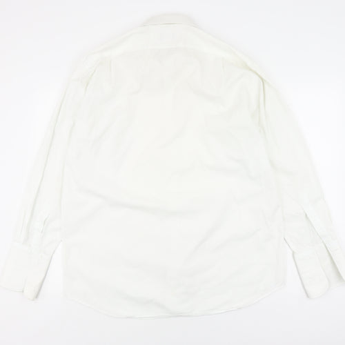 Jonelle Men's White Button-Up Casual Shirt, Size 15.5