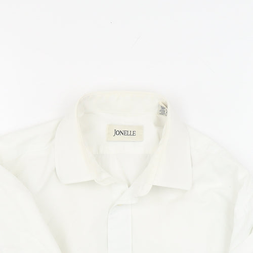 Jonelle Men's White Button-Up Casual Shirt, Size 15.5