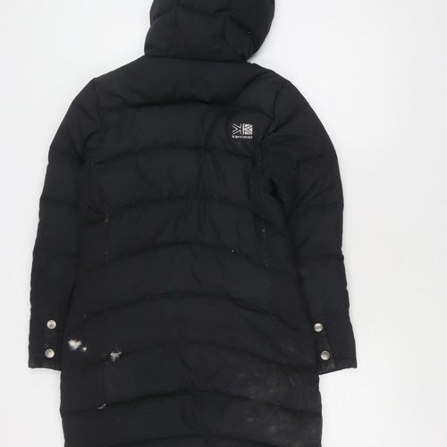 Karrimor Women's Black Puffer Jacket Size 8 Hooded