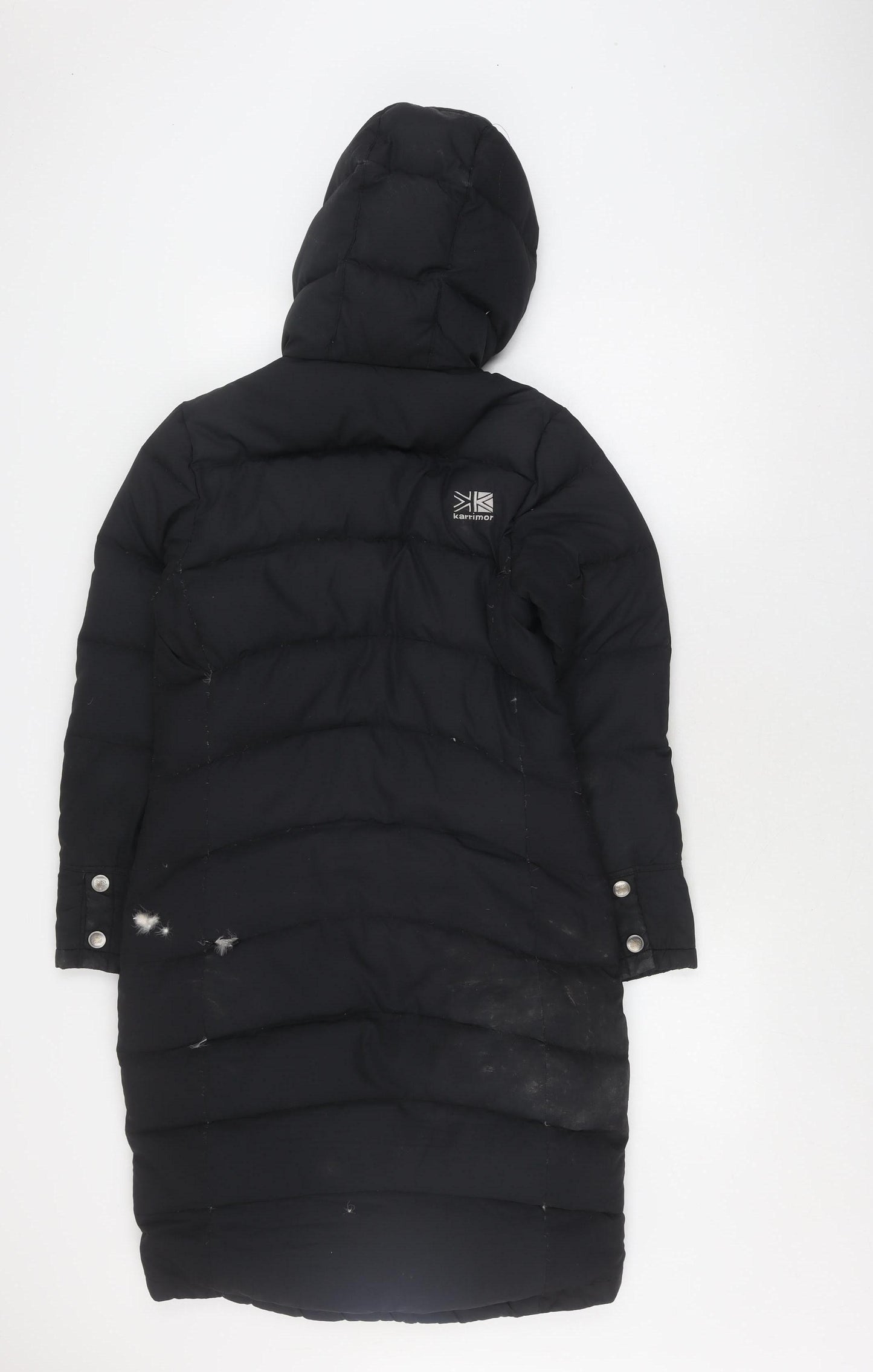 Karrimor Women's Black Puffer Jacket Size 8 Hooded