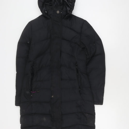 Karrimor Women's Black Puffer Jacket Size 8 Hooded