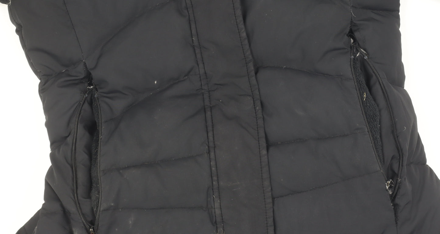 Karrimor Women's Black Puffer Jacket Size 8 Hooded