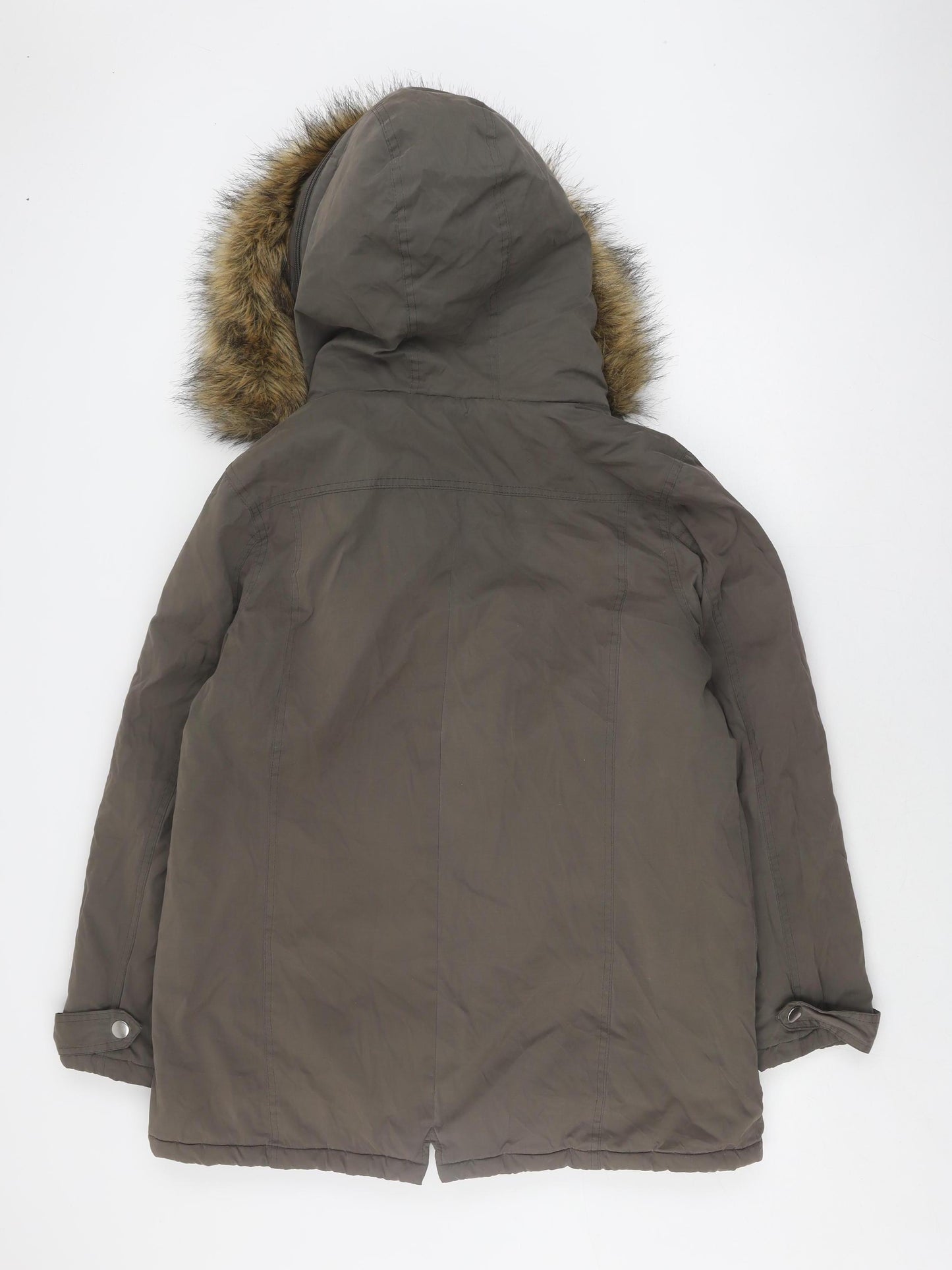 Red Herring Women's Brown Parka Coat Size 16