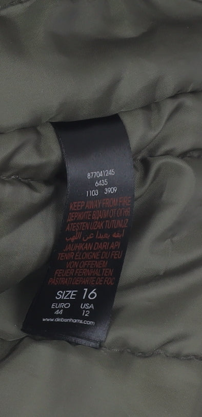 Red Herring Women's Brown Parka Coat Size 16