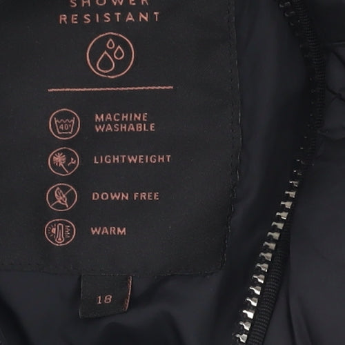 Next Women's Black Puffer Jacket Size 18