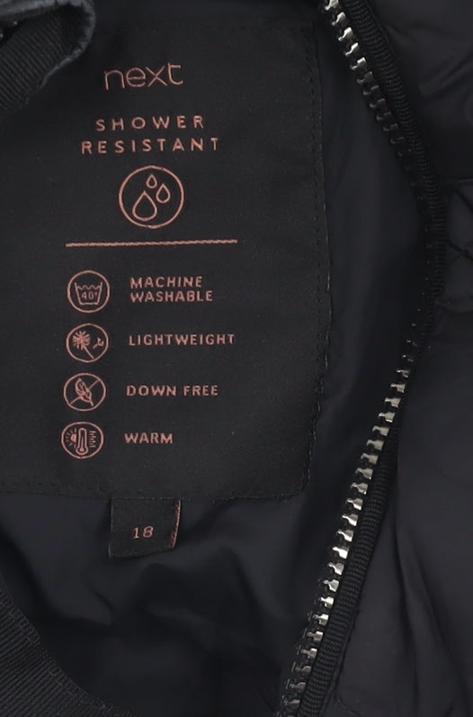 Next Women's Black Puffer Jacket Size 18