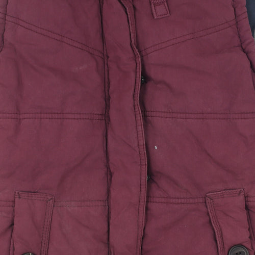 Marks and Spencer Women's Red Puffer Waistcoat - Size 10