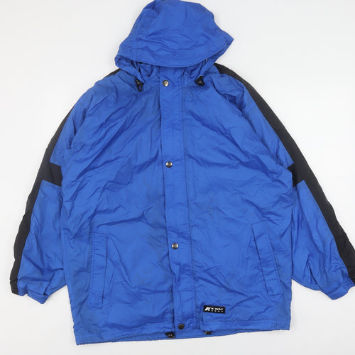 K-Way Men's Blue Waterproof Jacket Size M