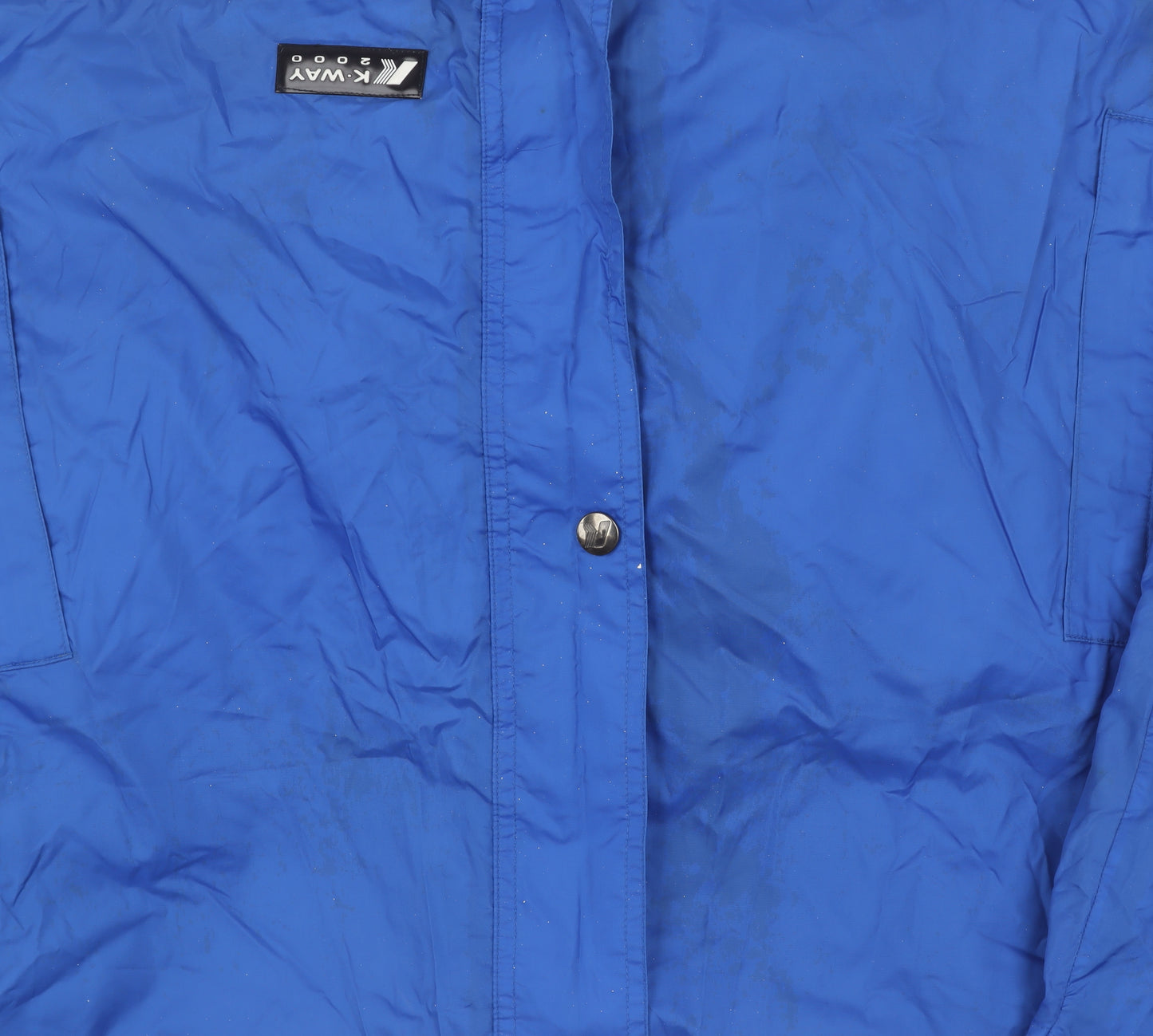 K-Way Men's Blue Waterproof Jacket Size M