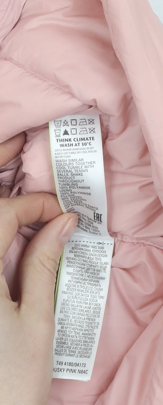 Marks and Spencer Women's Pink Quilted Waistcoat Size 12