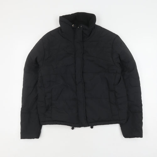 STR Women's Black Puffer Jacket Size M, Winter Casual