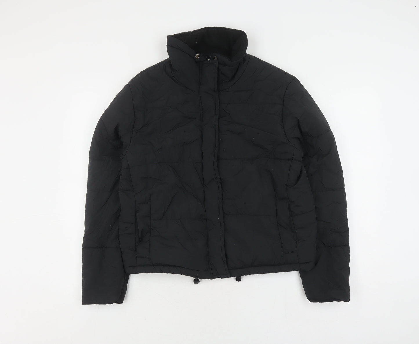 STR Women's Black Puffer Jacket Size M, Winter Casual