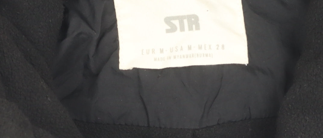 STR Women's Black Puffer Jacket Size M, Winter Casual