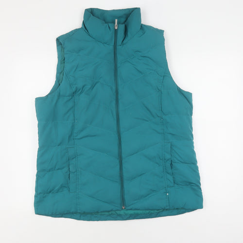 Lands' End Women's Green XL Tall Puffer Waistcoat