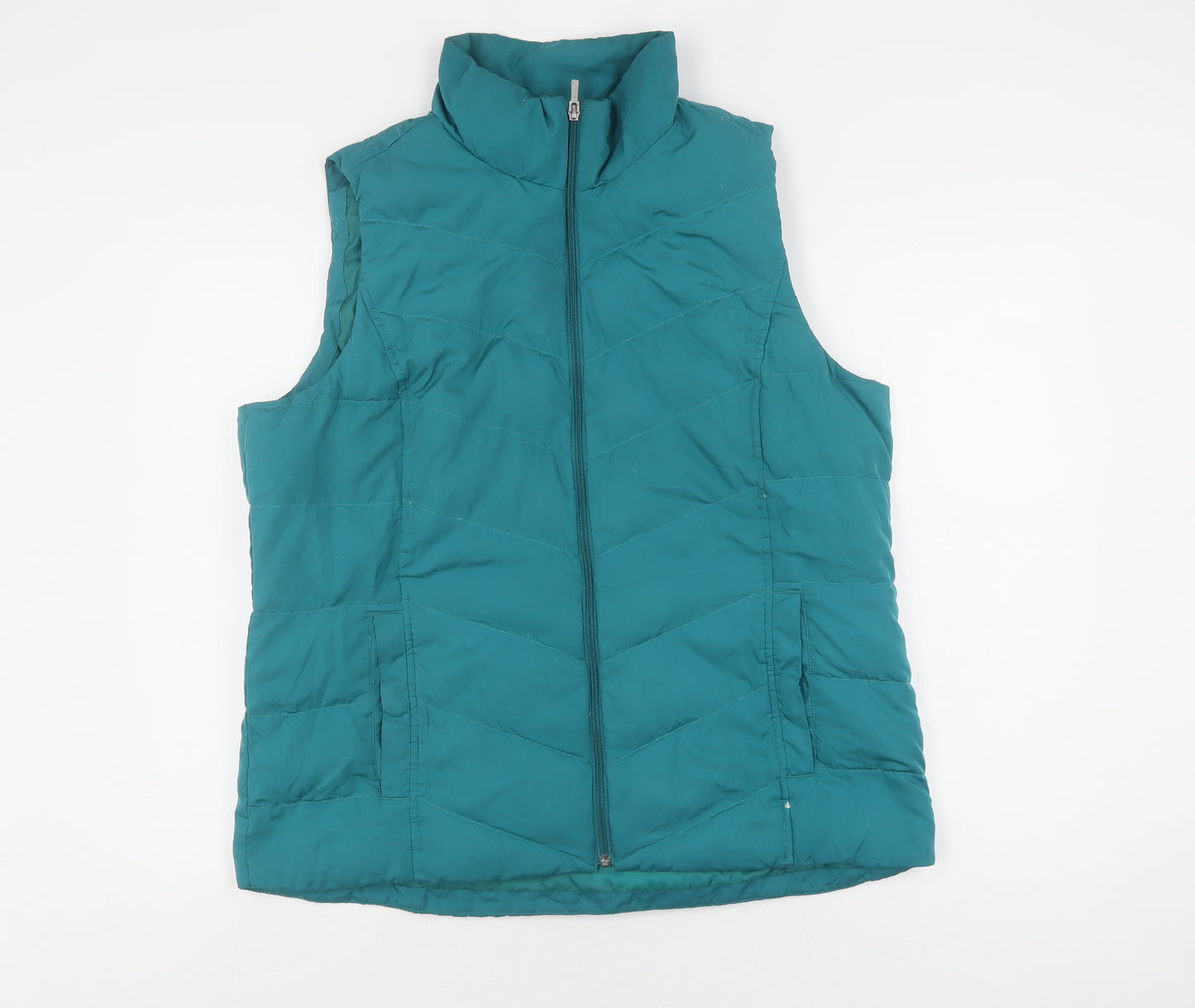 Lands' End Women's Green XL Tall Puffer Waistcoat
