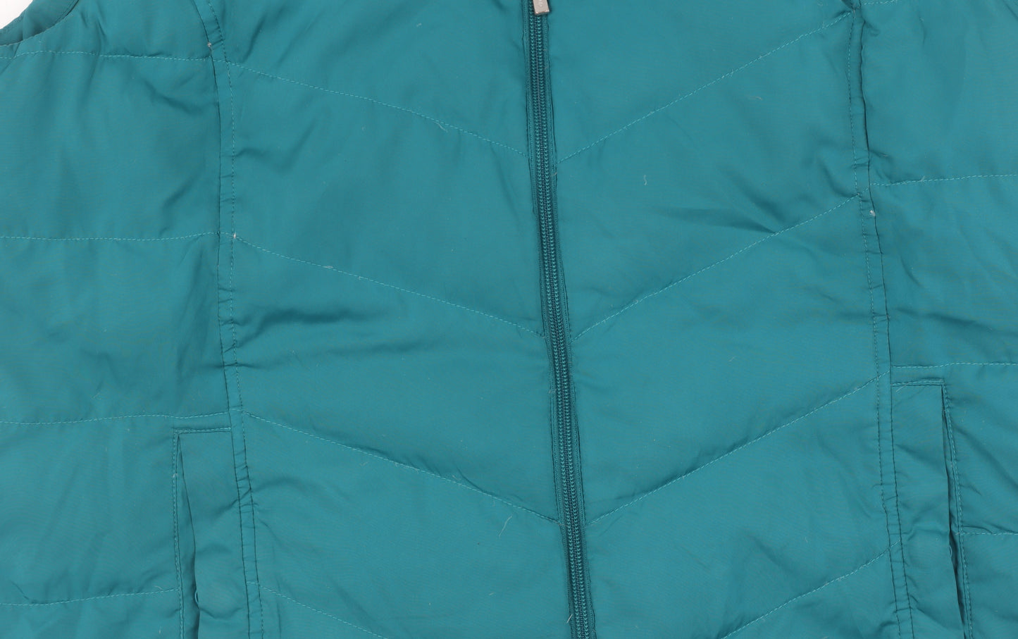 Lands' End Women's Green XL Tall Puffer Waistcoat