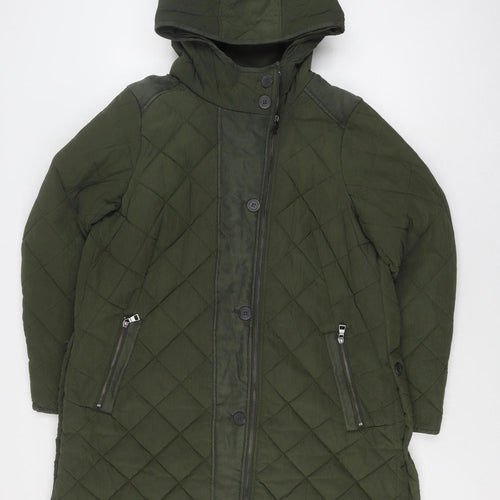 Next Women's Green Puffer Jacket in Size 20