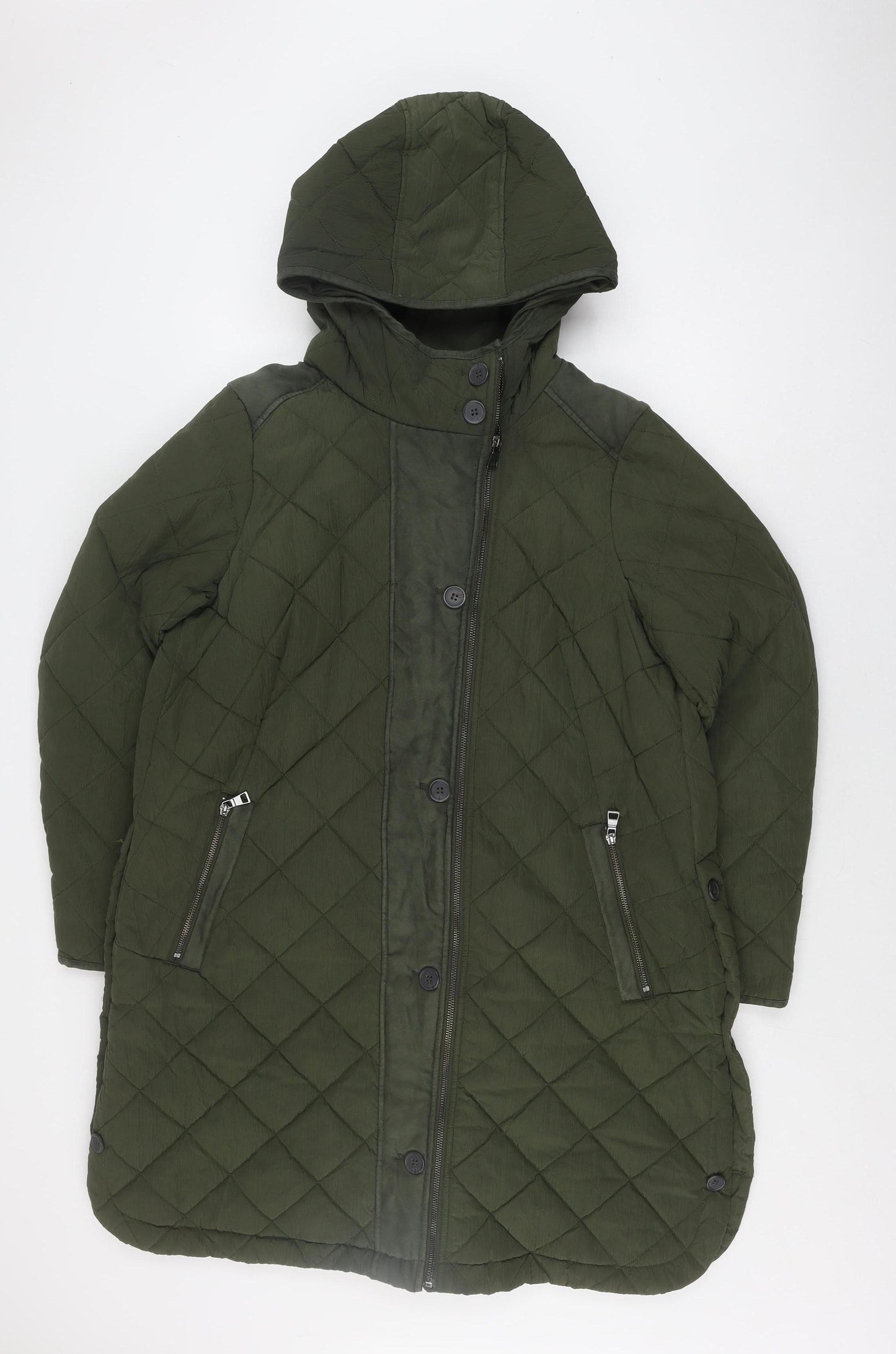 Next Women's Green Puffer Jacket in Size 20