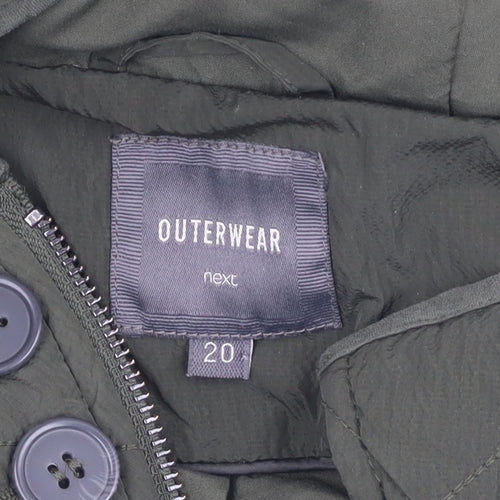 Next Women's Green Puffer Jacket in Size 20