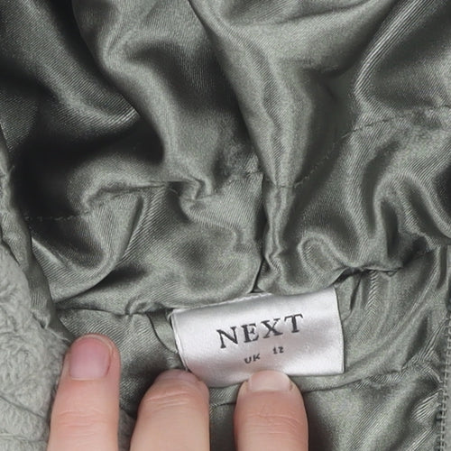 Next Girls Green Hooded Polyester Jacket - 12 Years