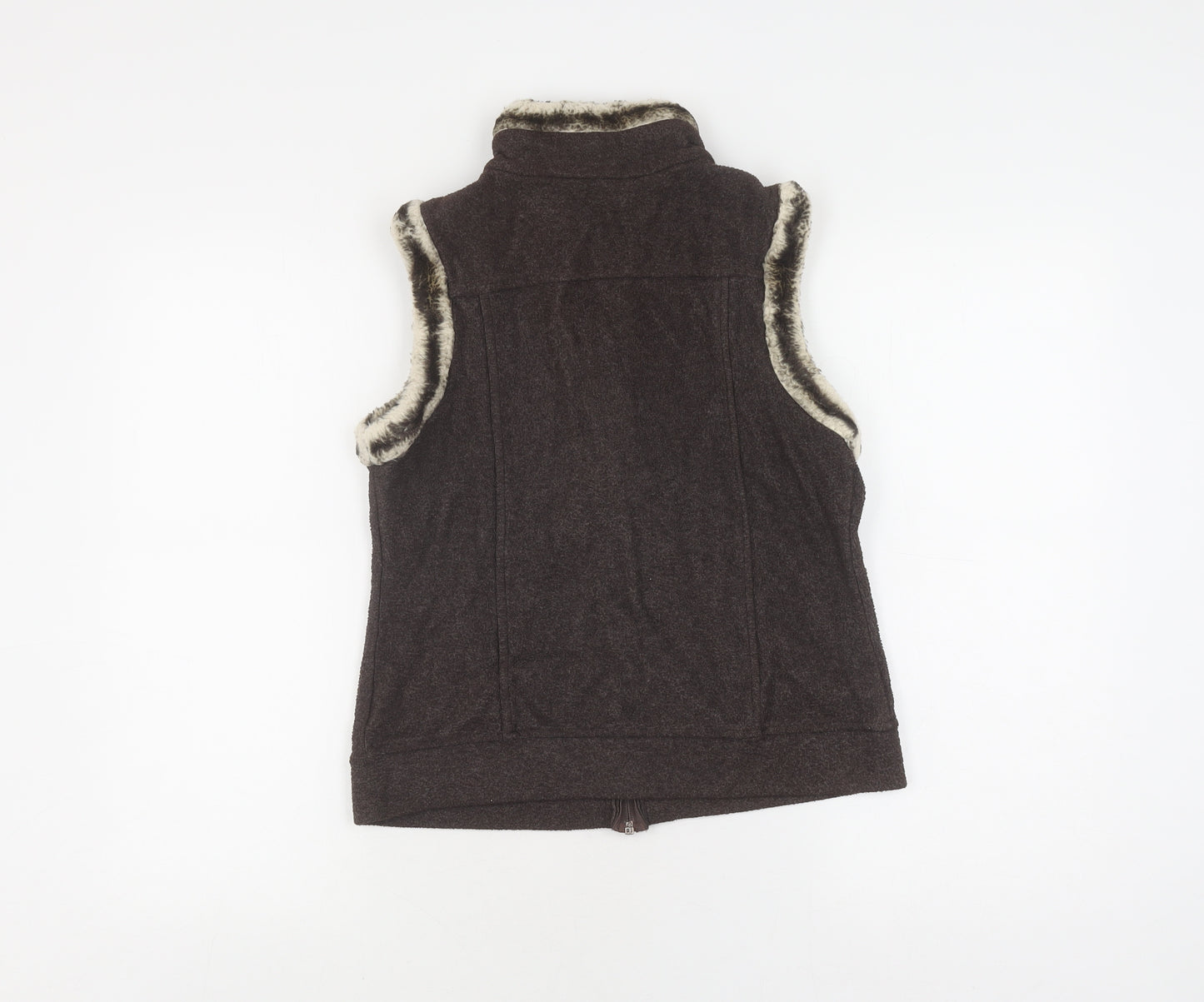 Marks and Spencer Brown Sleeveless Waistcoat for Women, Size 8