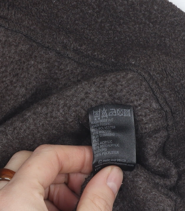 Marks and Spencer Brown Sleeveless Waistcoat for Women, Size 8