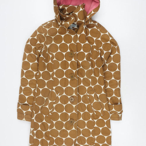 Boden Women's Brown Polka Dot Rain Coat Size 20