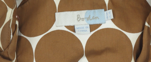 Boden Women's Brown Polka Dot Rain Coat Size 20