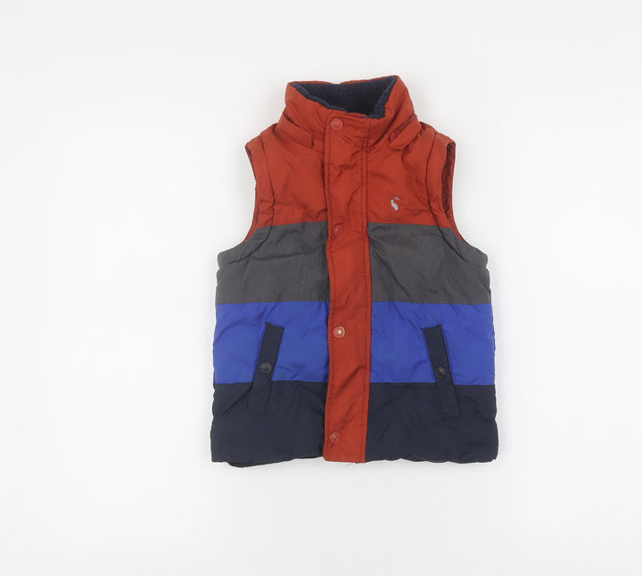 Joules Boys Multicoloured Quilted Bodywarmer, Size 4