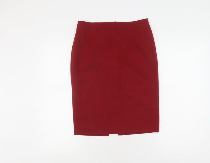Georges Rech Women's Red Midi Pencil Skirt, Size 12