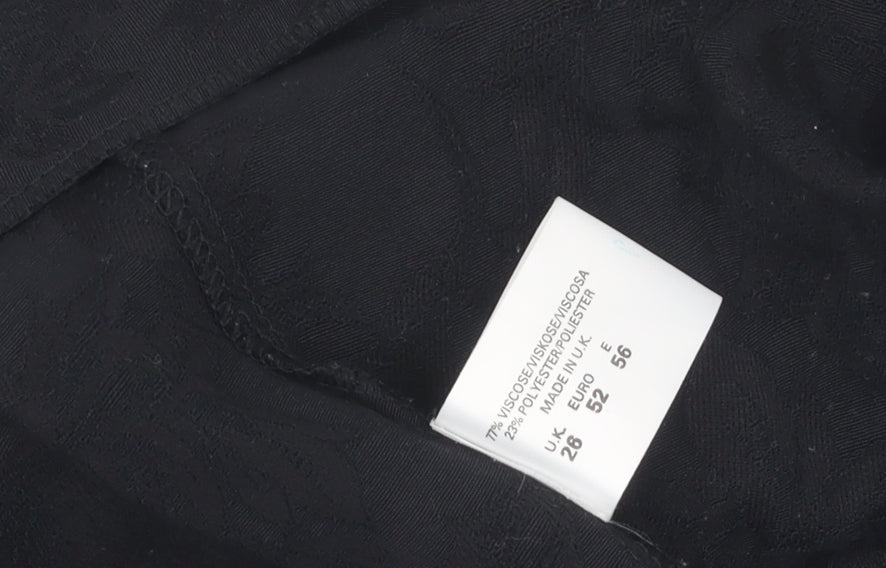 Essence Women's Black Floral Plus Size Shift Dress