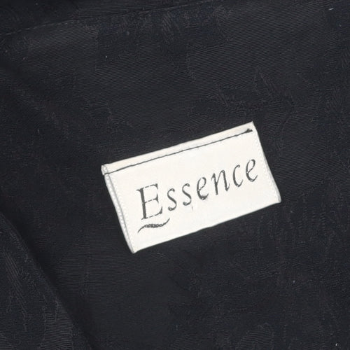 Essence Women's Black Floral Plus Size Shift Dress
