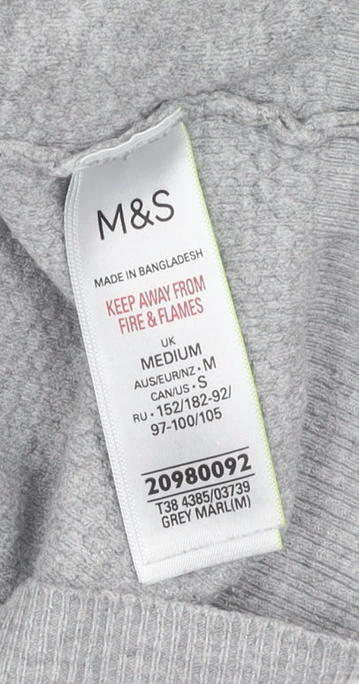 Marks and Spencer Women's Grey Full Zip Hoodie M