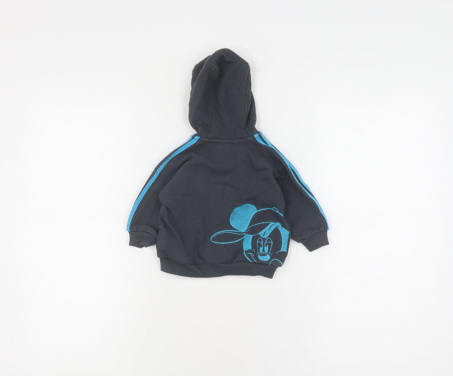 Adidas Unisex Baby Black Full Zip Jumper 3-6 Months