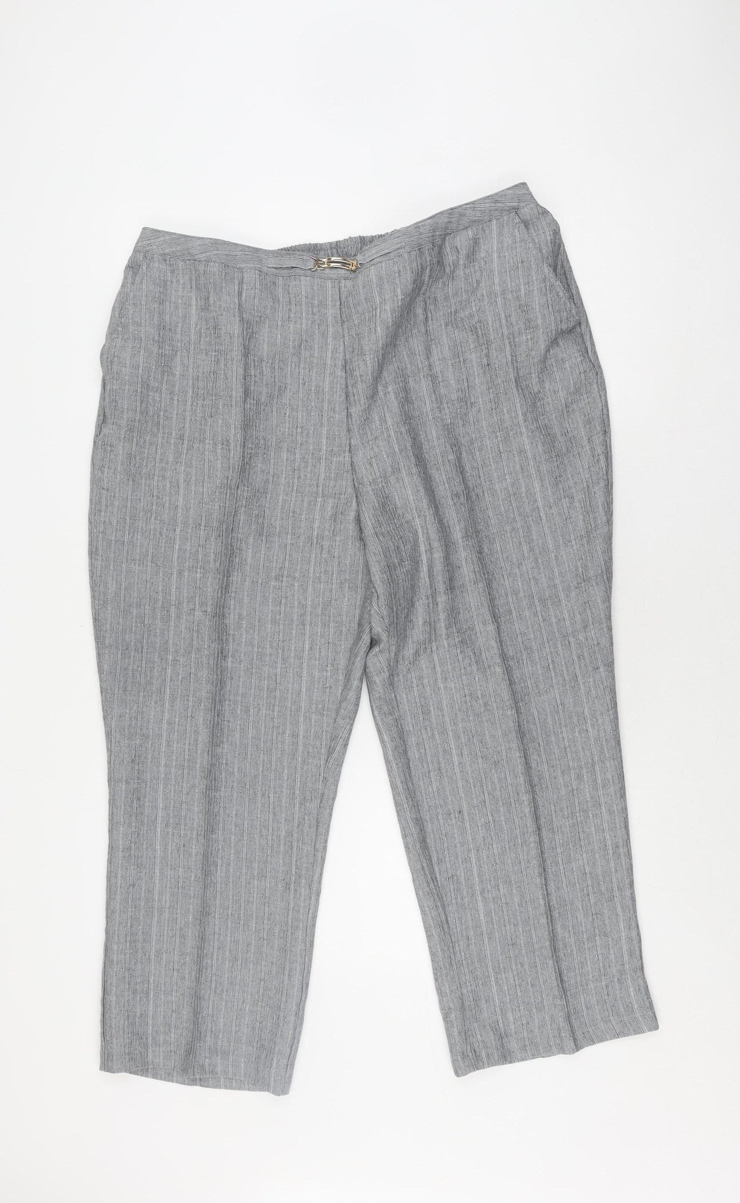 Damart Women's Grey Cropped Trousers, Size 22