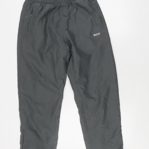 Olympus Men's Grey Trousers Size 12 Elastic Waist