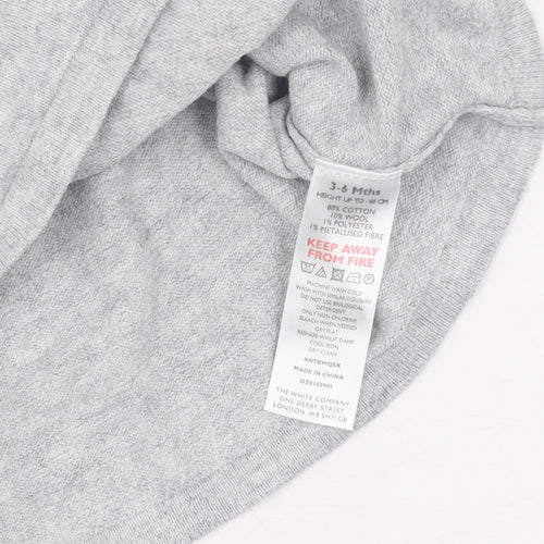 The White Company Grey Knit Dress, Unisex 3-6 Months, Casual