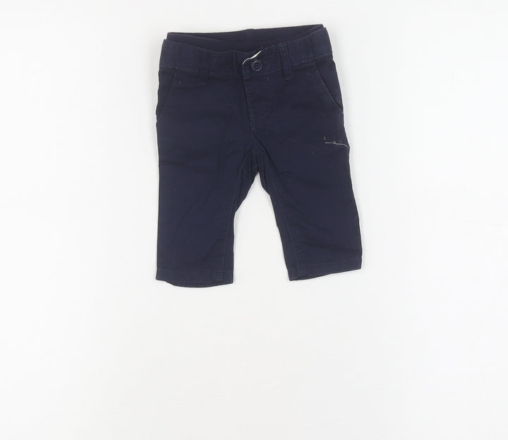 babyGap Blue Cotton Trousers Unisex 0-3 Months