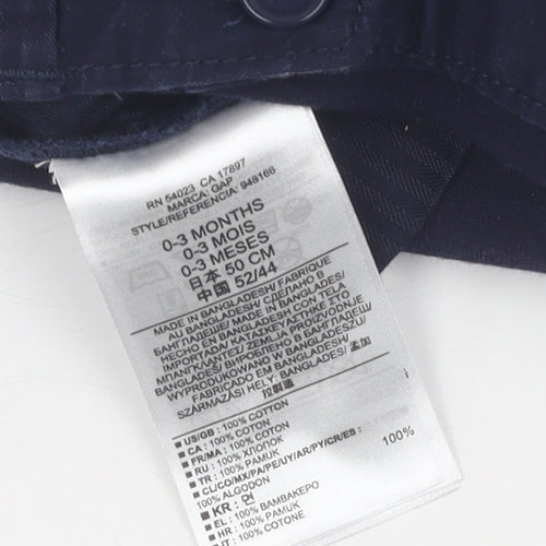 babyGap Blue Cotton Trousers Unisex 0-3 Months