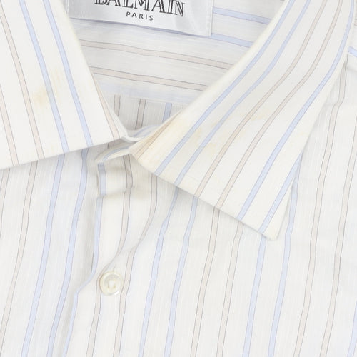 Balmain Men's Multicoloured Striped Shirt M
