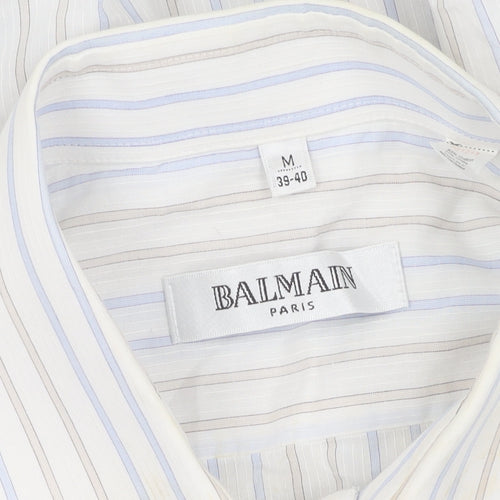 Balmain Men's Multicoloured Striped Shirt M